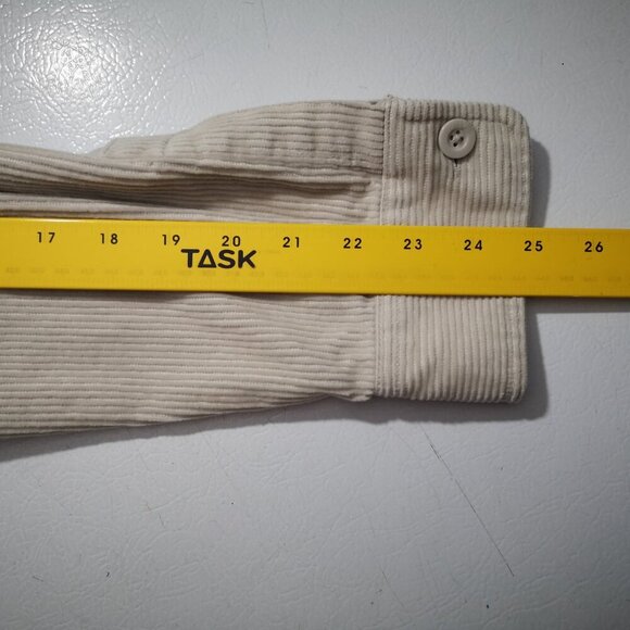 H&M Men's Size Medium Full Zip Beige 100% Cotton Corduroy Jacket - Picture 9 of 9